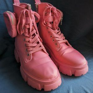 STEVE MADDEN PINK THORA-P ANKLE BOOTS